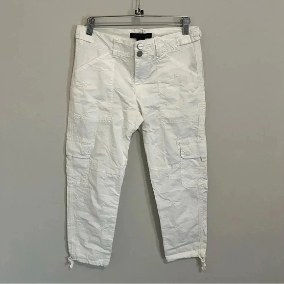 Anthropologie Sanctuary  White Terrain Cropped Cargo Utility Pant Eyelet Detail - Picture 3 of 16